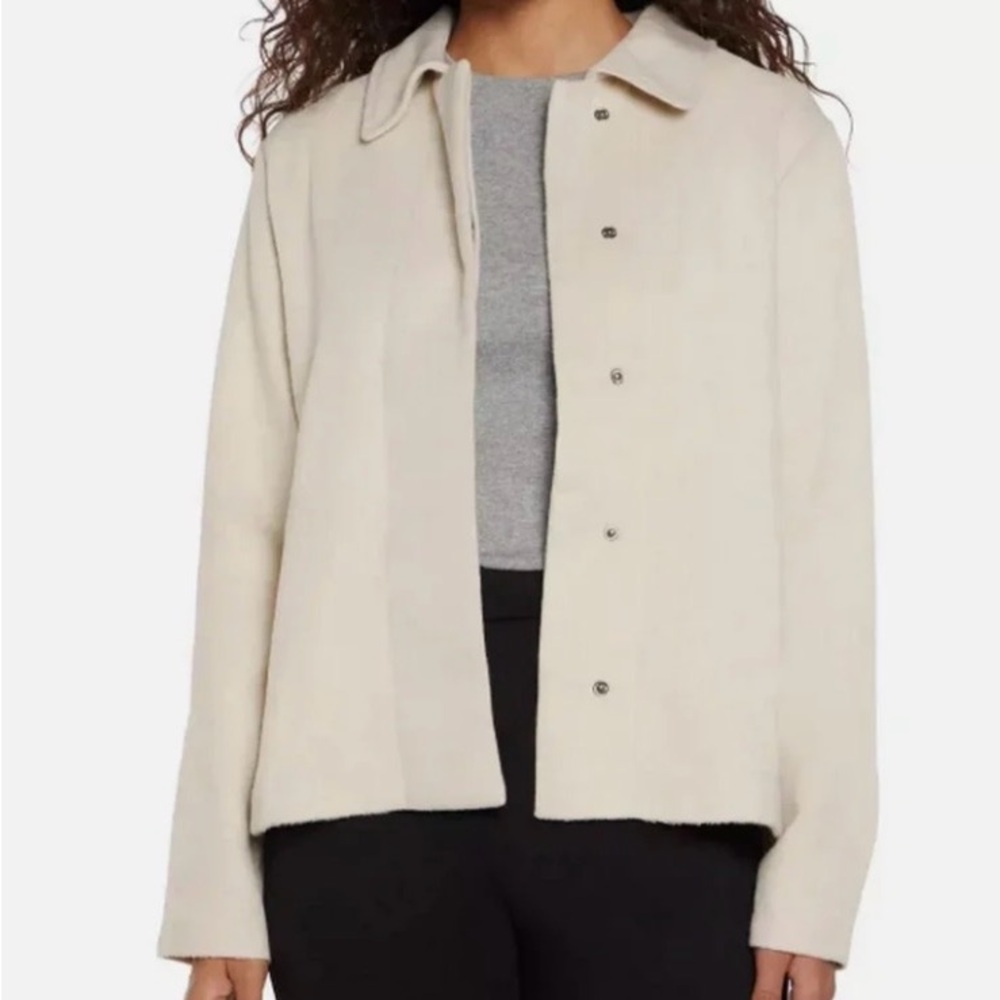 NWT Banana Republic Cream Button-Front Pea Coat